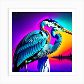 Blue Heron Art Print