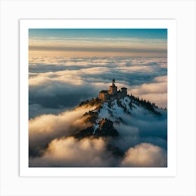 Sunrise Over The Clouds Art Print