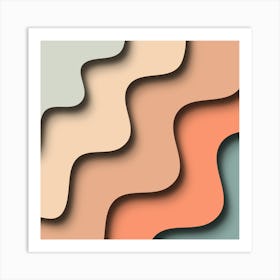 Abstract Wavy Pattern Art Print