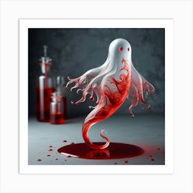 Bloody Ghost Art Print