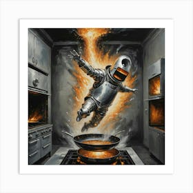 Spaceman In The Kitchen Art Print