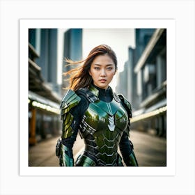 Asian Woman In Armor Art Print