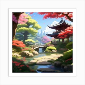 Japanese garden Art Print