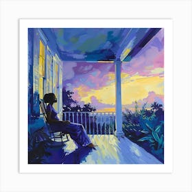 Sunset On The Porch Art Print