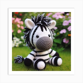 Amigurumi, zebra Art Print