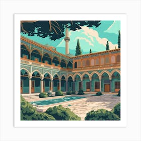 Turkish Palace Courtyard Art Print