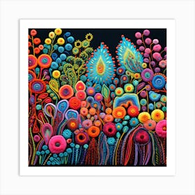 Colorful Flower Garden Art Print