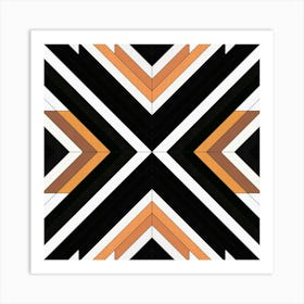 brown oblique strokes 1 Art Print