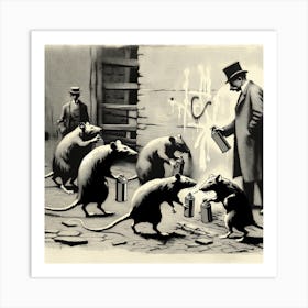 Rats On A Wall Art Print