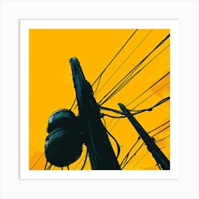 Electric Poles Art Print