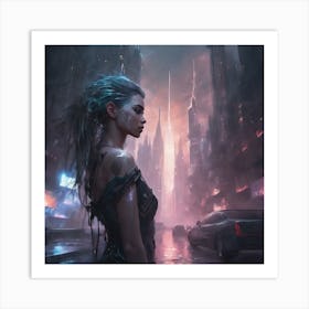 Cyber Princess Iris Art Print