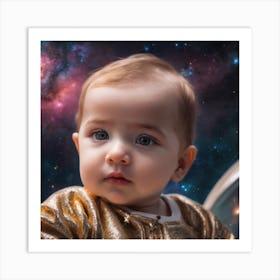 Galaxy Baby Portrait Art Print