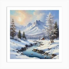 Winter Landscape Painting Art Print 1 Art Print