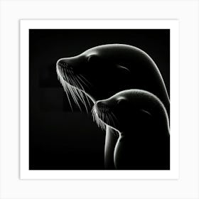 Portrait Of A Sea Lion Art Print