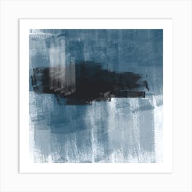 Abstract Painting Blue Ocean Art Print