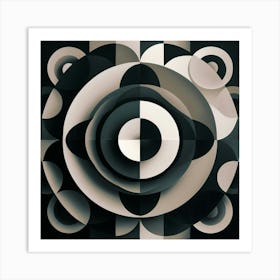 Abstract Black And White Painting 3 Art Print