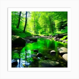 Green Forest Art Print