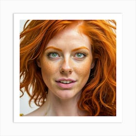 Female Ginger Hair Woman Redhead Unique Distinctive Fiery Vibrant Bright Bold Striking St (5) Art Print