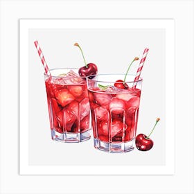 Cherry Cocktail 8 Art Print