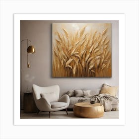 Large ears of wheat 1 Art Print