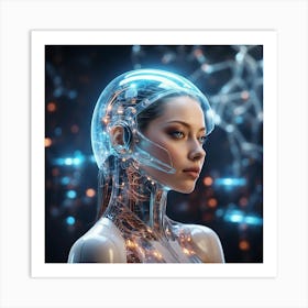 Futuristic Woman Art Print