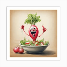 Radish Salad 1 Art Print