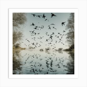 Birds In Flight Art Print