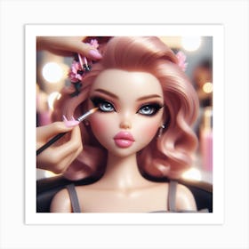 Barbie Doll Makeup Art Print