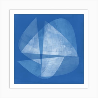 Blueprint Geo 3 Square Art Print