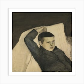 Reclining Boy, 1892, By Magnus Enckell Art Print