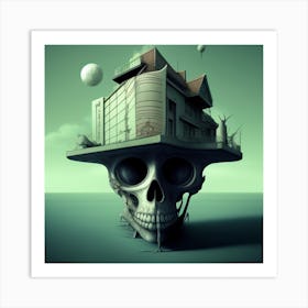 House Of Skulls ai art Art Print