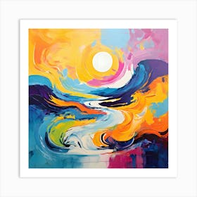 Swirling Sunscape Art Print