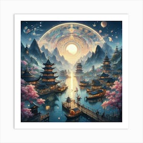 Asian Village Art Print