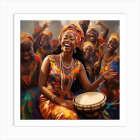 African Dancers Art Print