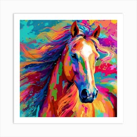 Colorful Horse Painting 2 Art Print