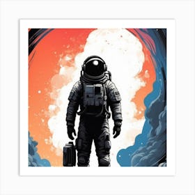 Astronaut In Space Art Print