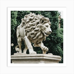 Lion Statue Art Print