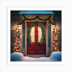 Christmas Door 116 Art Print