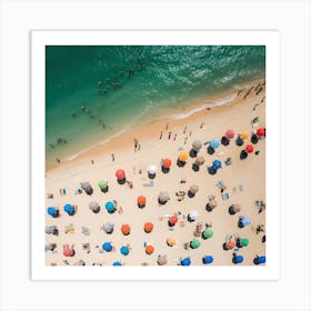 Aerial View Beach Club Summer Photography 3 Art Print