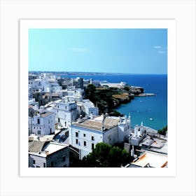 White Houses On The Coast Art Print