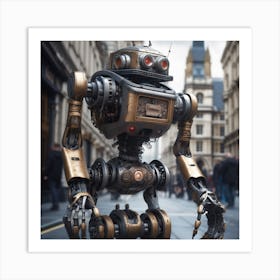 Robot In The City 51 Art Print