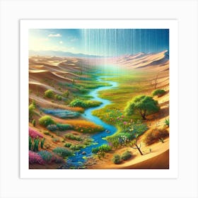 Rain: Desert Bloom. Art Print