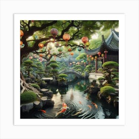 Chinese garden Art Print