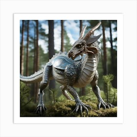 Fantasy Dragon In The Forest Art Print