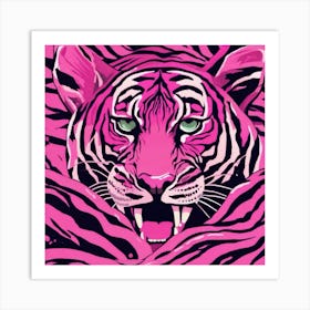 Pinktiger 4 Art Print