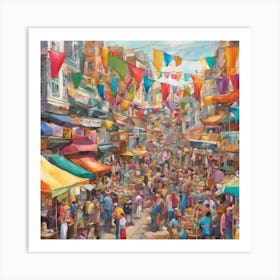 Street Market 1 Art Print