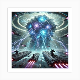 Lunaris Storm Engine Electromagnetic Storms Converted Art Print