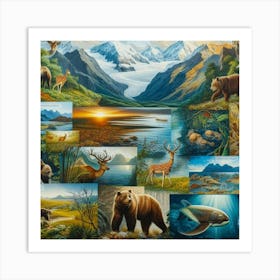 Bears Of Alaska Art Print