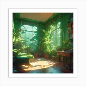 Green Room 1 Art Print