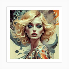 Portrait Of A High Fashion Model Art Print